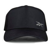 Reebok Athlete Stretch Mesh-Back Trucker Cap with Adjustable Snapback for Men and Women (One Size Fits Most), Black